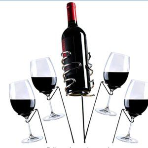 yohino Stainless Steel Stakes for Wine Glasses and Bottle